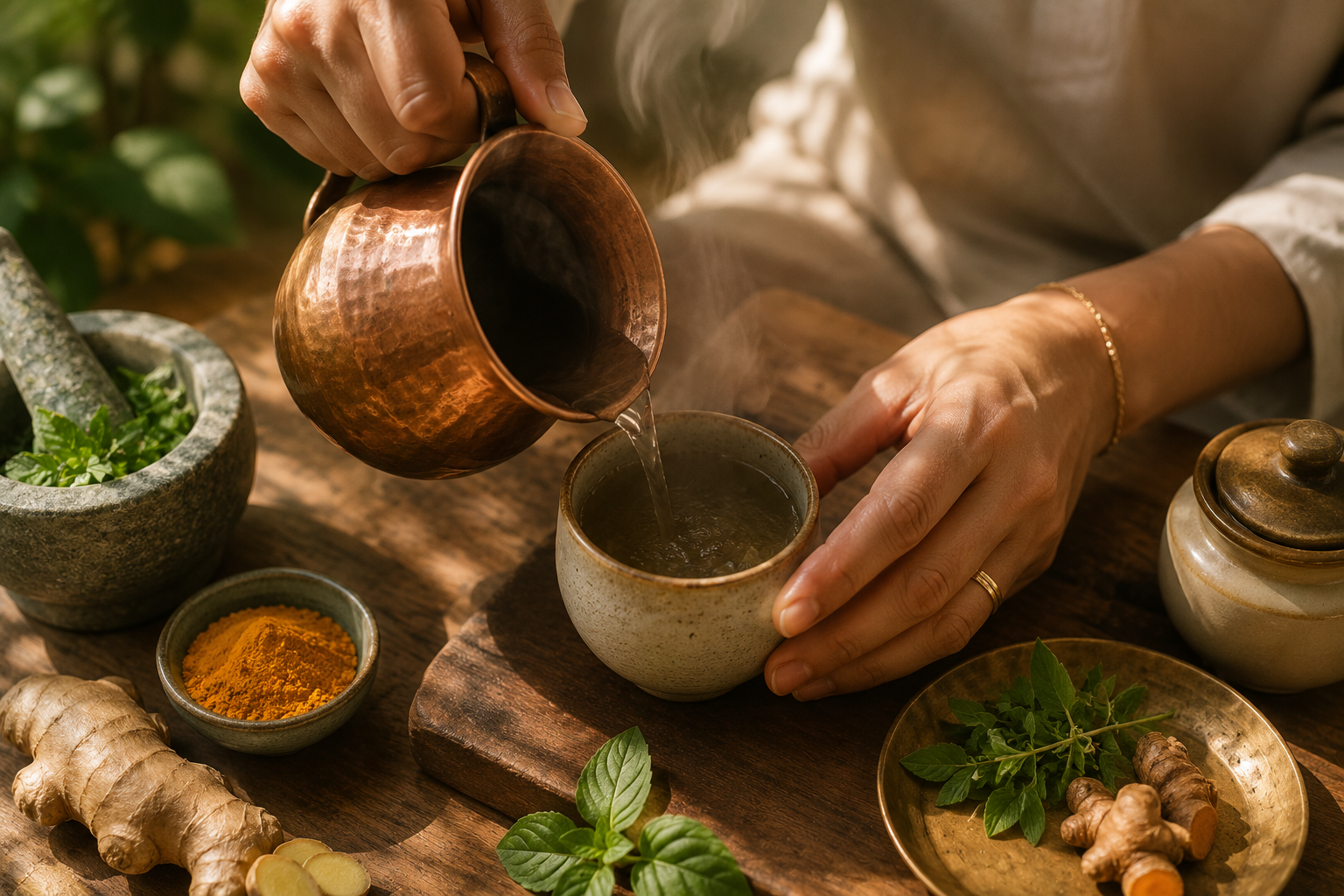 Ayurvedic morning ritual
